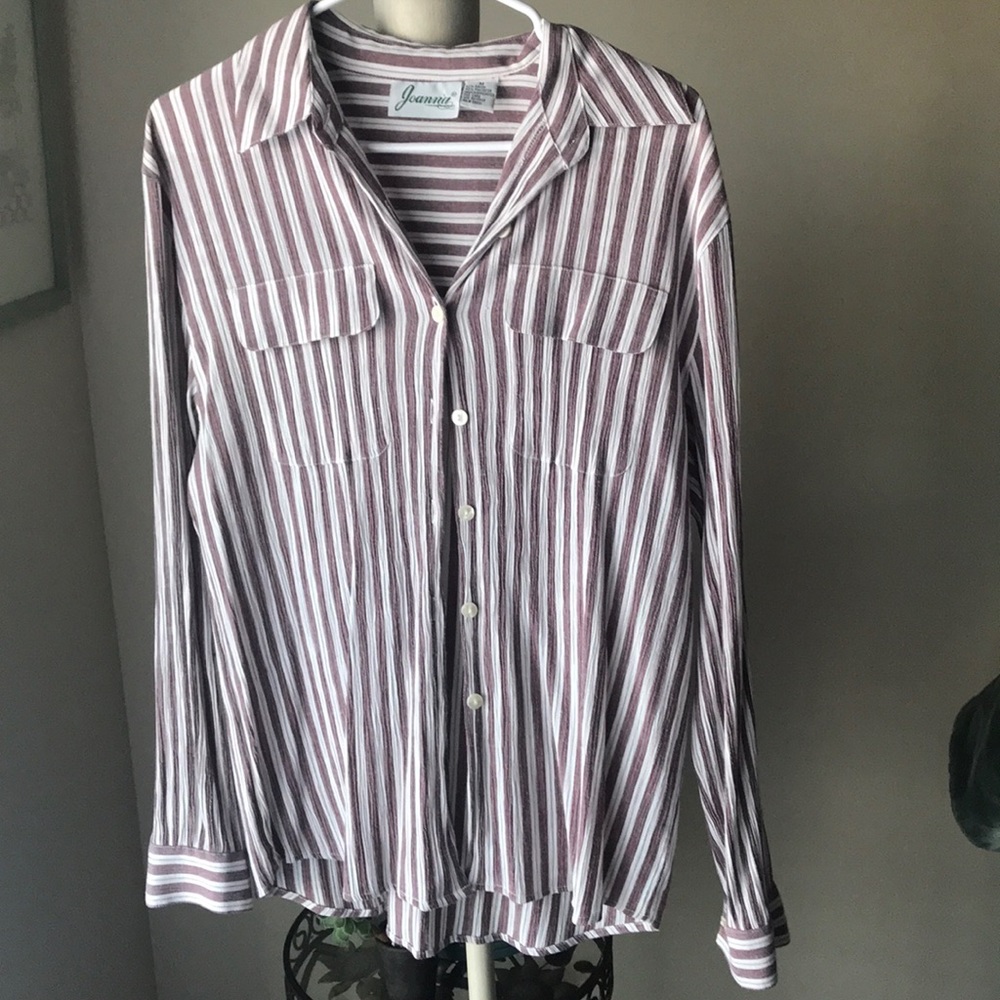 Vintage Striped Purple Top
